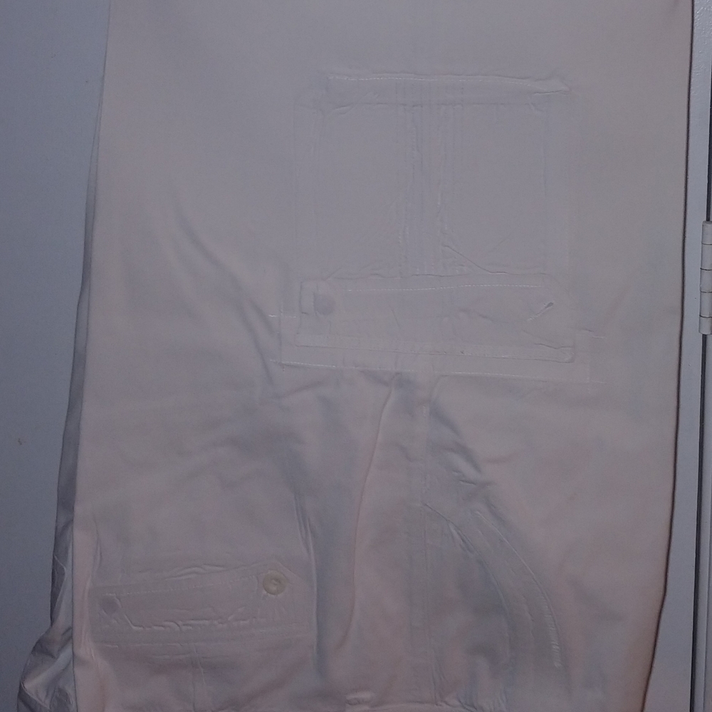 Men's Size 48 White Linen Shorts